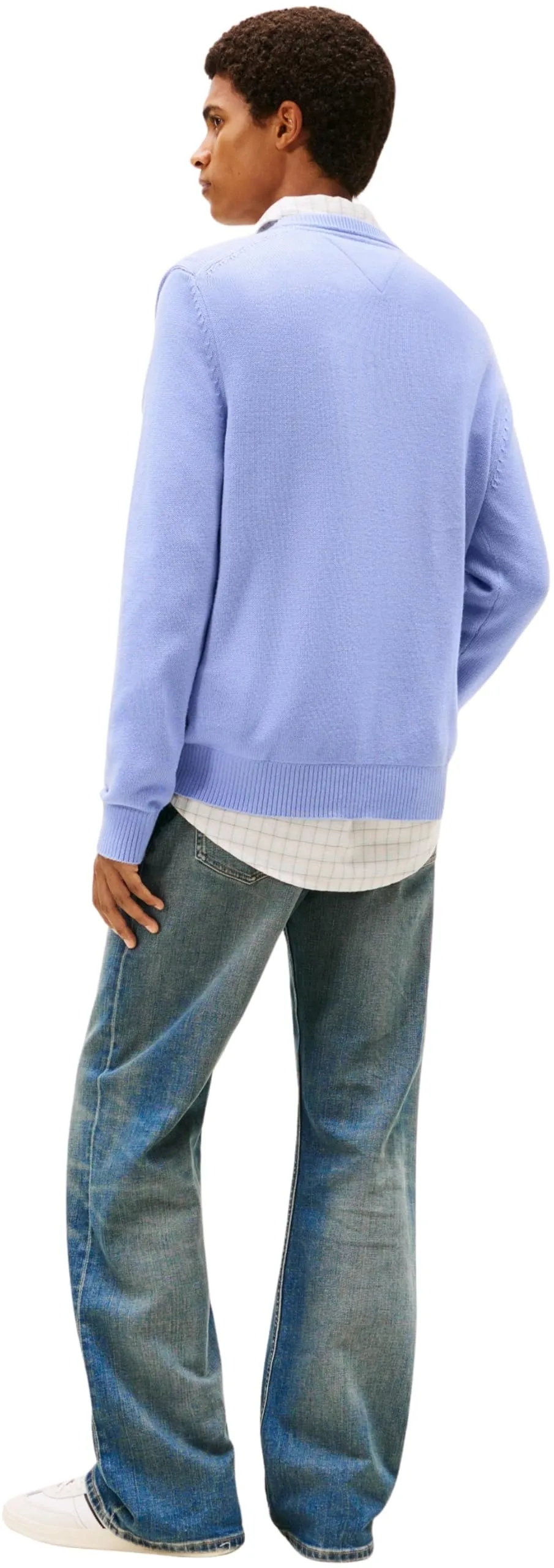 Tommy Jeans Uomo Pullover Sweater Slim Fit, Blu (Nordic Iris), XS - immagine 2