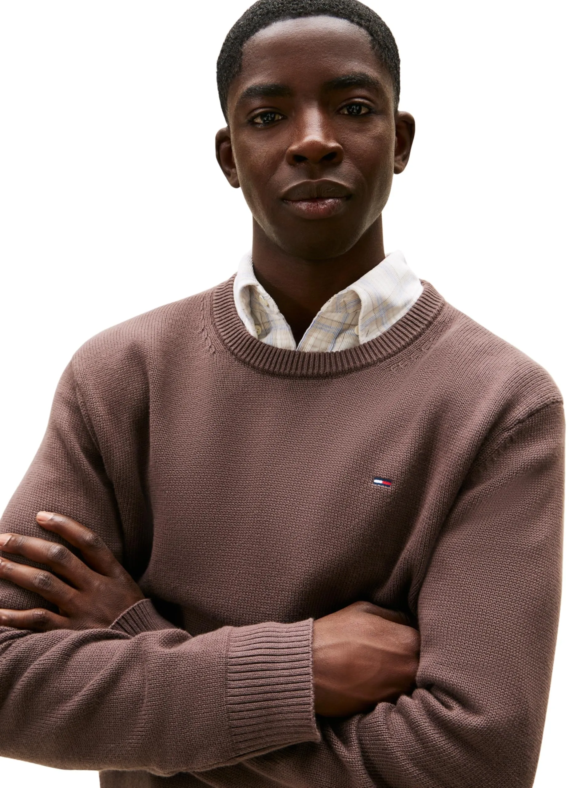 Tommy Jeans Uomo Pullover Sweater Slim Fit, Blu (Black Walnut), M - immagine 4