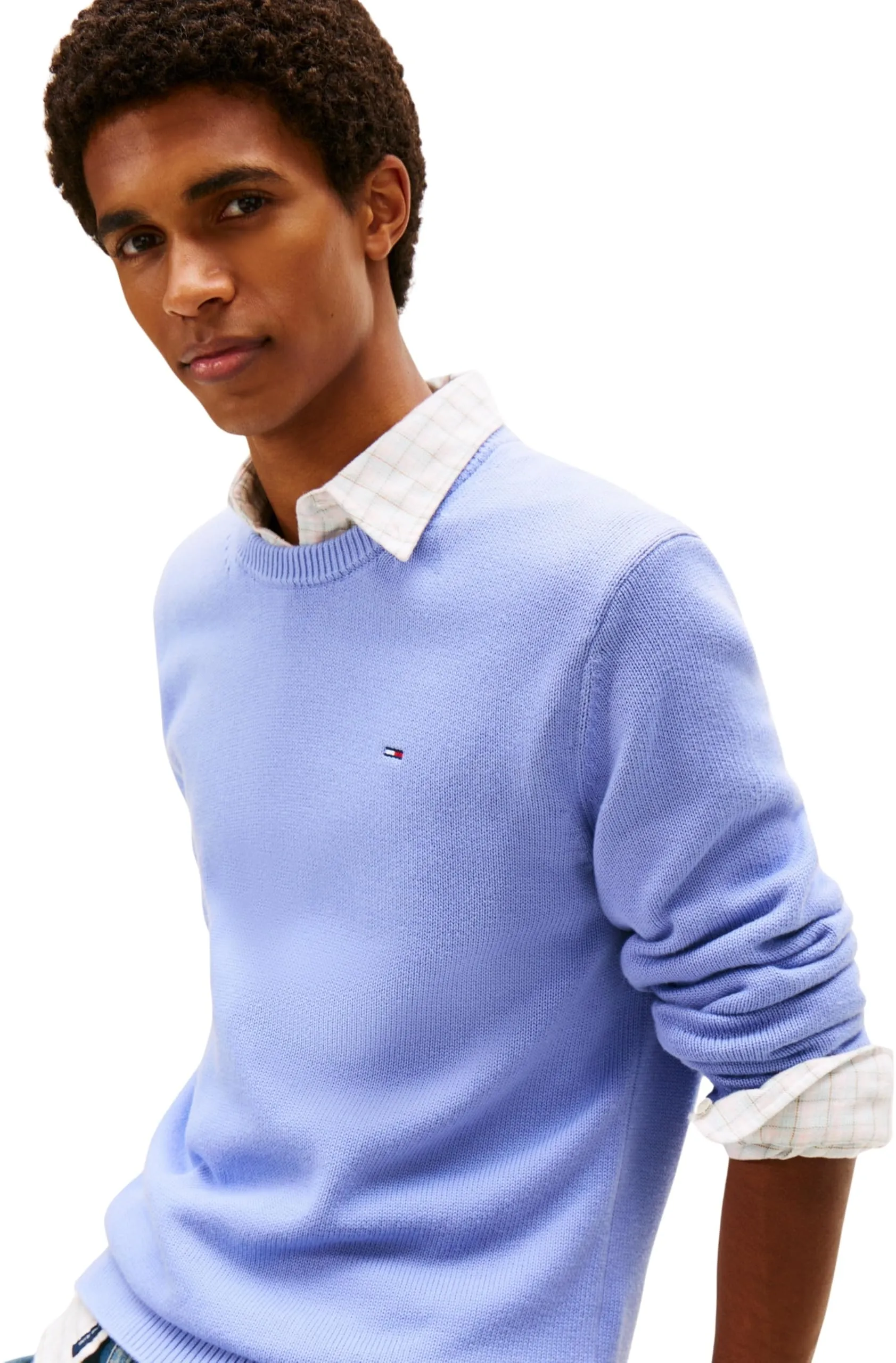 Tommy Jeans Uomo Pullover Sweater Slim Fit, Blu (Nordic Iris), XXL - immagine 4