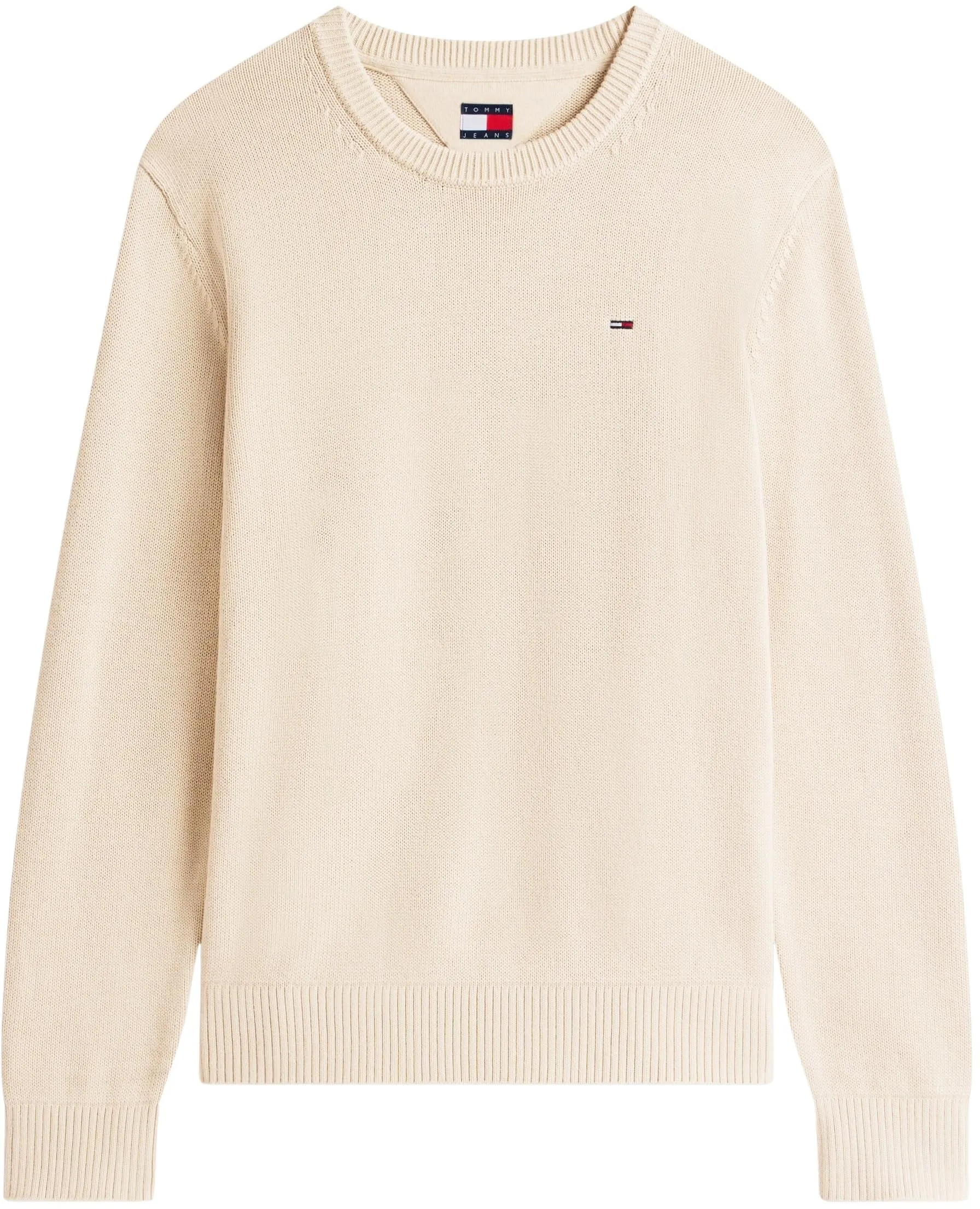 Tommy Jeans Uomo Pullover Sweater Slim Fit, Beige (Gulf Sand), XL - immagine 7