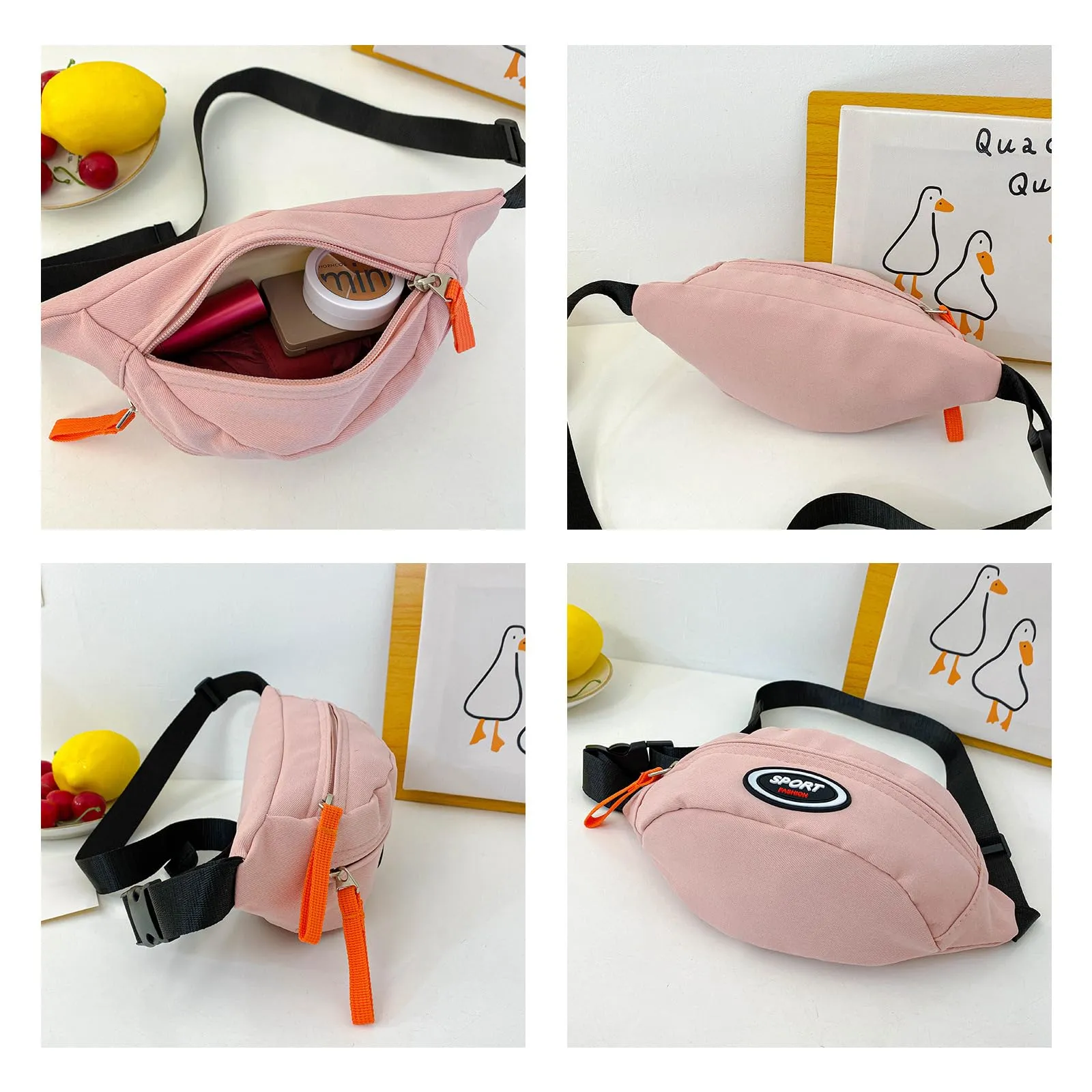 Marsupio Bambino, Borsa Bambina, Borsello Bambino, Regalo Dinosauro (Rosa) - immagine 3