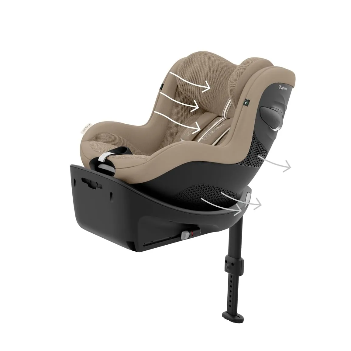 CYBEX Gold Seggiolino Auto Sirona G i-Size Plus, Senza Base, Almond Beige - immagine 7