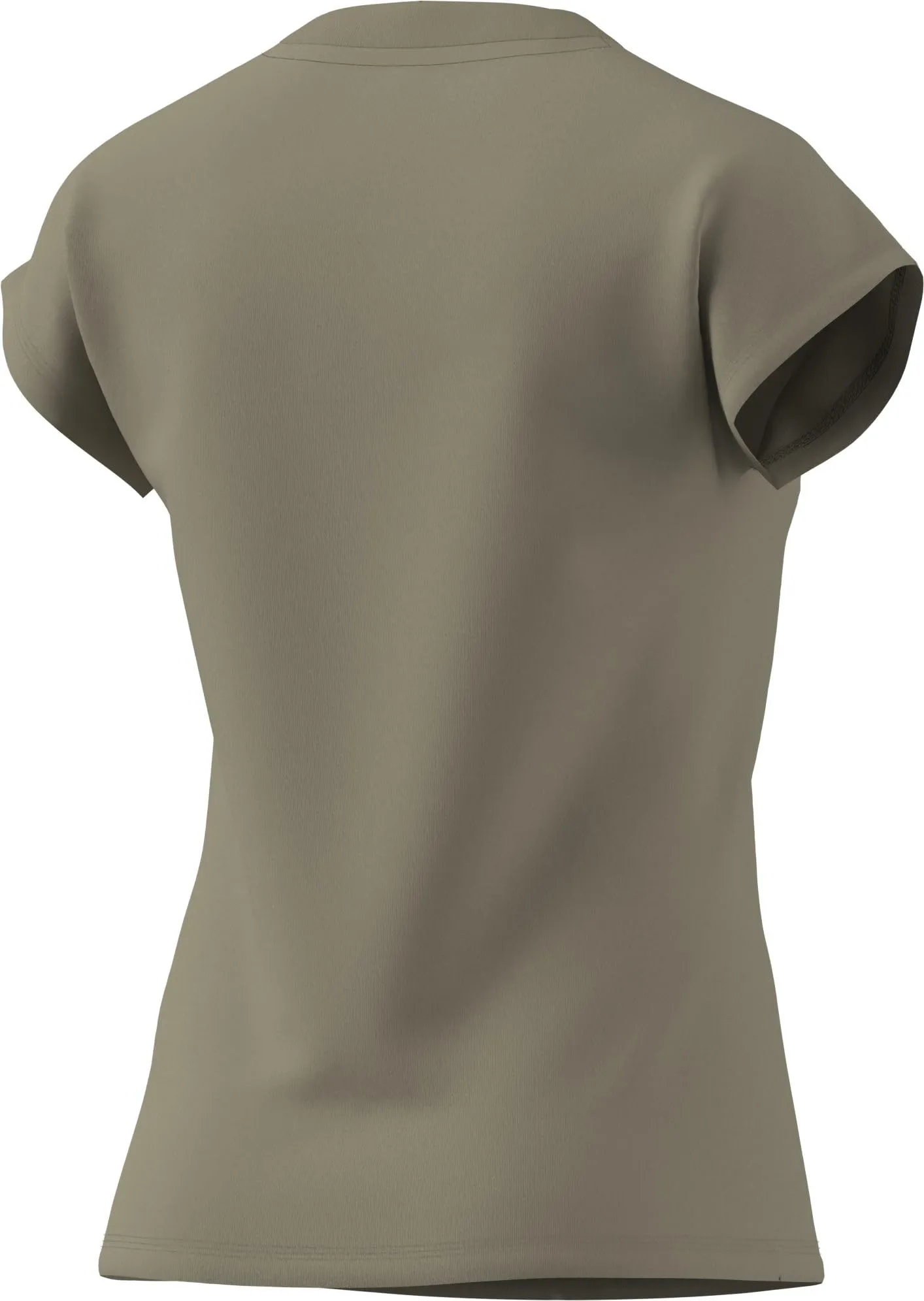 adidas Femme Essentials Linear Cotton T-Shirt, Wonder Cargo/White, L - immagine 3