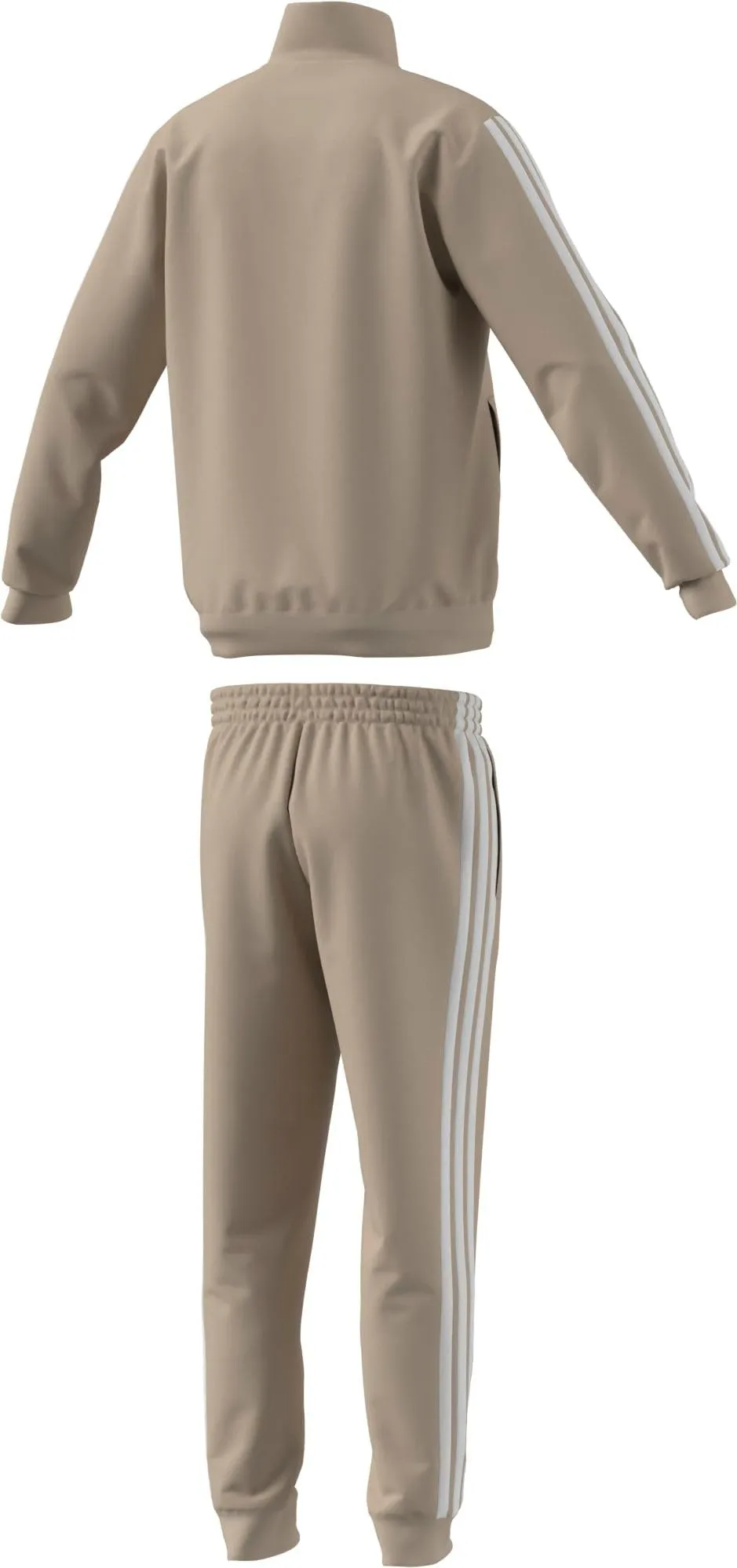 adidas Uomo Sportswear Basic 3 Stripes Tricot Track Suit, Crystal Linen/White, XL - immagine 2