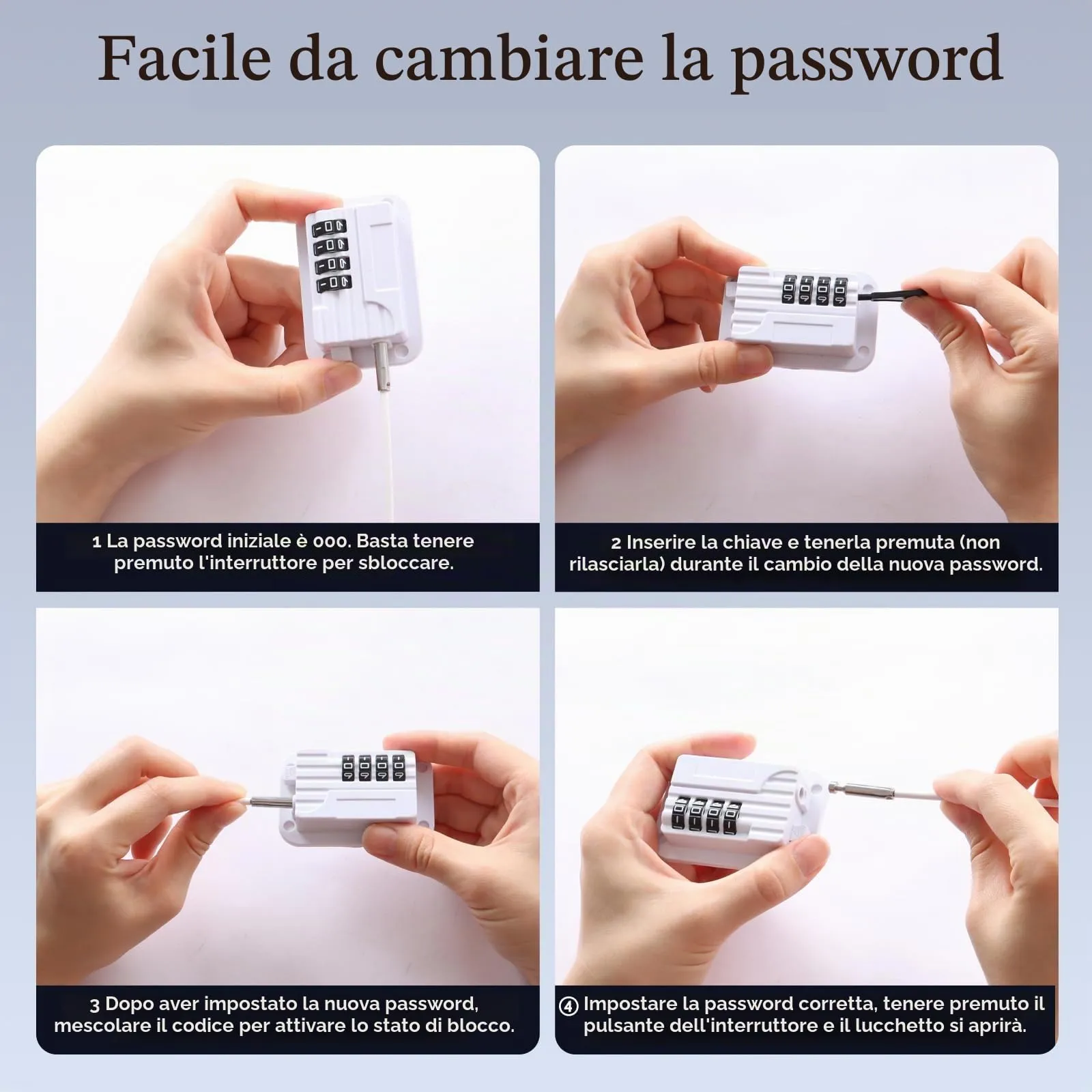 Lucchetto per Frigorifero con Combinazione, Chiusura Frigorifero Blocca Migliorata per Bambini Adulti, Blocca Porta Frigorifero per Frigo Armadi Porte Finestre Guardaroba，Bianco-2 pezzo - immagine 4