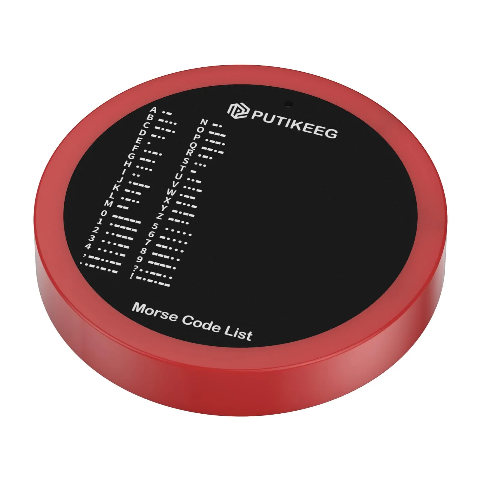 PUTIKEEG Codice Morse Tavola Rotonda Chiave Codice Morse Lista Imparare Radio Onde Corte (Rosso) - immagine 1