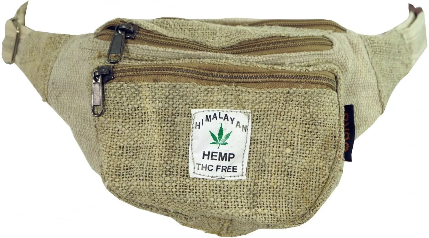 GURU SHOP Praktische Hanf Gürteltasche, Ethno Bauchtasche, Sidebag - Natur, Herren/Damen, Beige, Size:One Size, 15x20 cm, Festival- Bauchtasche Hippie - immagine 2