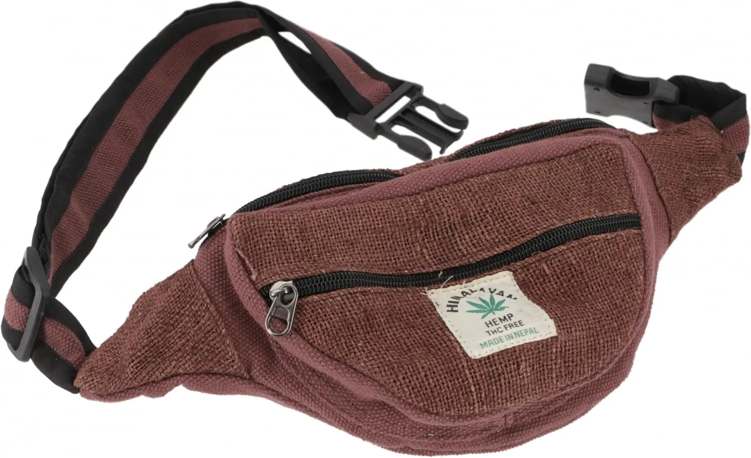 GURU SHOP Praktische Hanf Gürteltasche, Ethno Bauchtasche, Sidebag - Braun, Herren/Damen, Size:One Size, 15x20 cm, Festival- Bauchtasche Hippie - immagine 2
