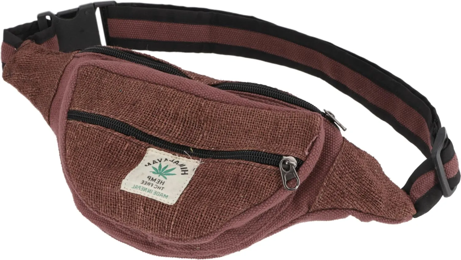 GURU SHOP Praktische Hanf Gürteltasche, Ethno Bauchtasche, Sidebag - Braun, Herren/Damen, Size:One Size, 15x20 cm, Festival- Bauchtasche Hippie - immagine 4