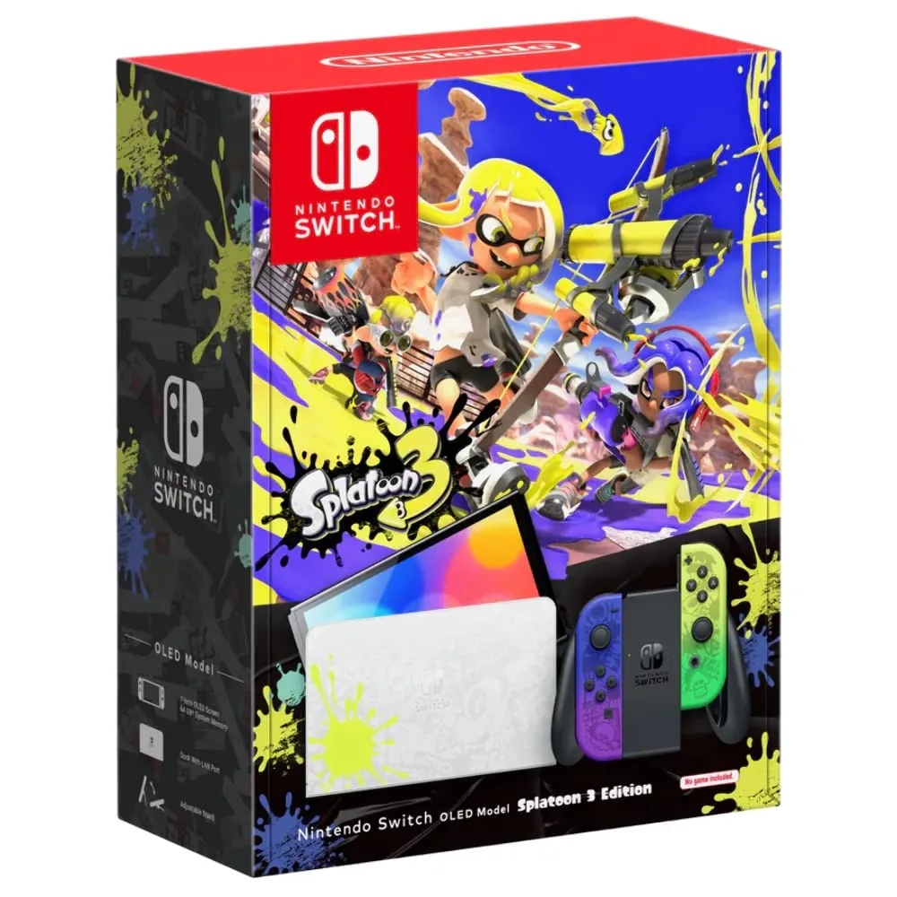NINTENDO SWITCH OLED SPLATOON 3 EDITION CONSOLE DE JEUX PORTABLES 17,8 CM (7") 64 GO ÉCRAN TACTILE WIFI MULTICOLORE - immagine 1