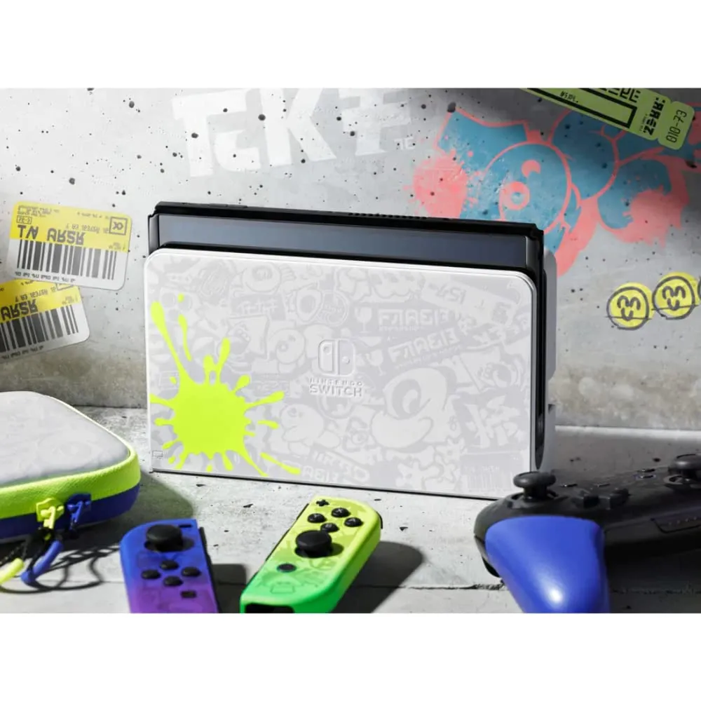 NINTENDO SWITCH OLED SPLATOON 3 EDITION CONSOLE DE JEUX PORTABLES 17,8 CM (7") 64 GO ÉCRAN TACTILE WIFI MULTICOLORE - immagine 3