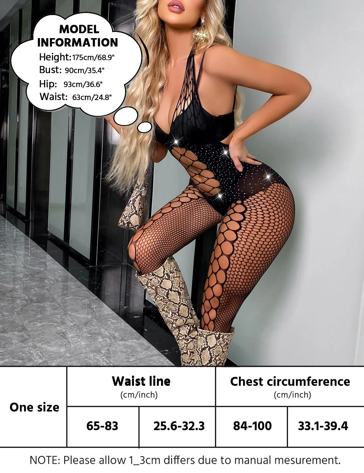 Tuopuda Intimo Donna Lingerie Body Pizzo Biancheria Intima, Fishnet Bodystocking Hot Tuta Babydoll Trasparente, Camicia da Notte Elasticizzato Completi Intimi Sleepwear, Nero 2 - immagine 5