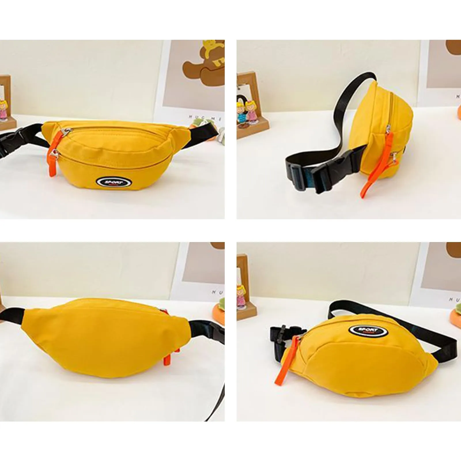 Marsupio Bambino, Borsa Bambina, Borsello Bambino, Regalo Dinosauro (Nero) - immagine 5