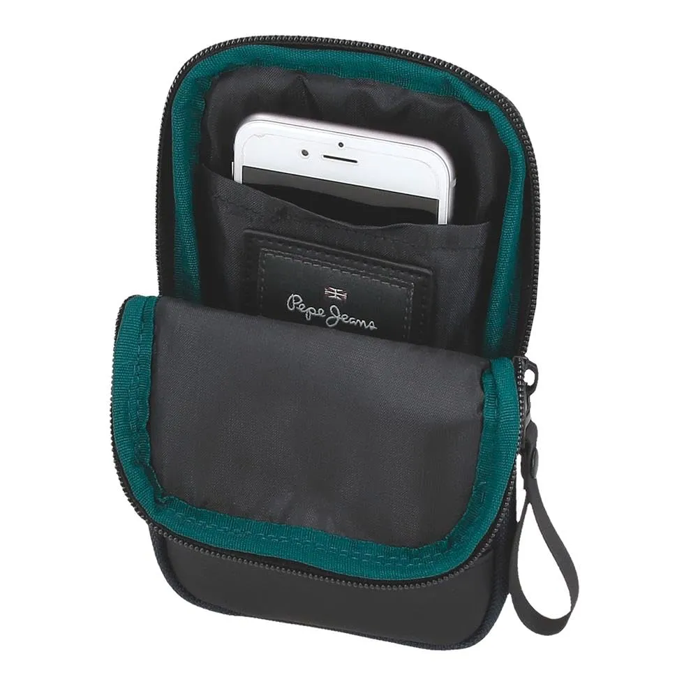 Pepe Jeans Bromley, Tracolla, Marsupio, Accessori da Viaggio, Poliestere, Diverse Misure, Nero, Verde, Rosso, Grigio, Poliestere Di Joumma Bags, blu, Talla única, Borsa a tracolla per cellulare - immagine 4