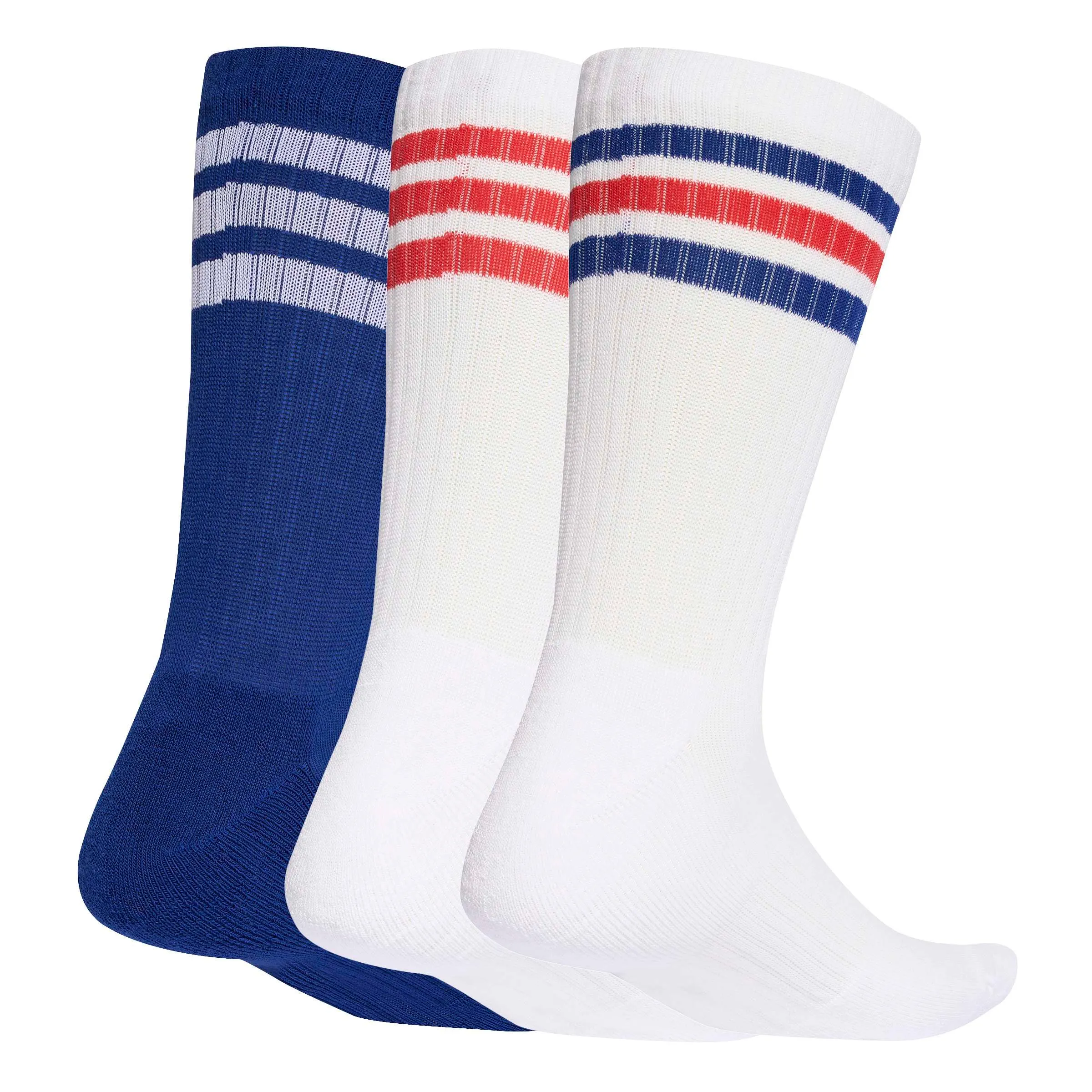 adidas Unisex - Adulto 3STRIPES CUSHIONED SPORTSWEAR CREW SOCKS 3 PAIR PACK, white/mystery ink/pure ruby, 34-36 - immagine 3