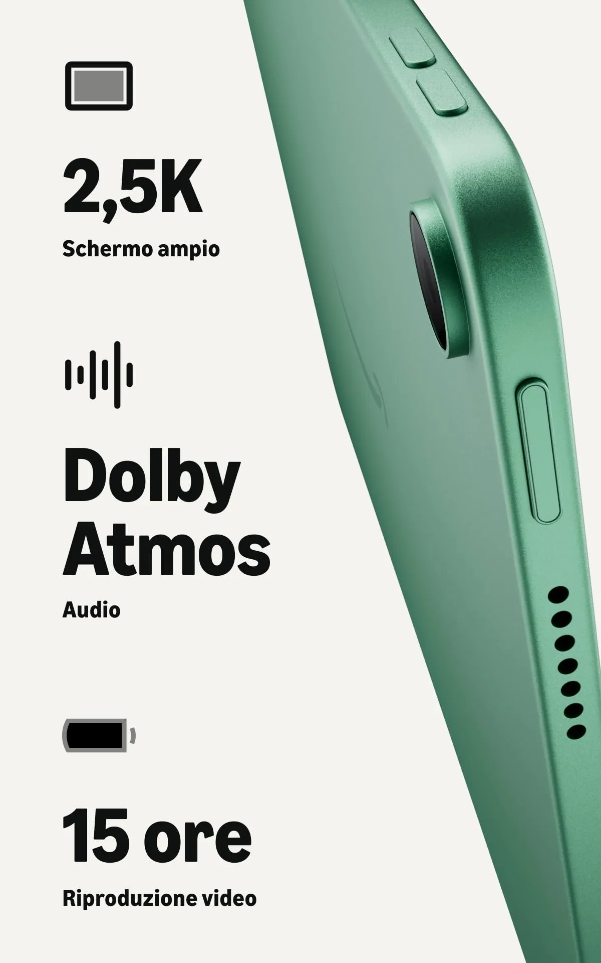 Nuovo Amazon Alexa Tablet 11, 8 GB di RAM, 128 GB, straordinario schermo 2,5K da 11″, batteria che dura tutto il giorno, con Google Play, progettato per Alexa+, Verde Matcha - immagine 3