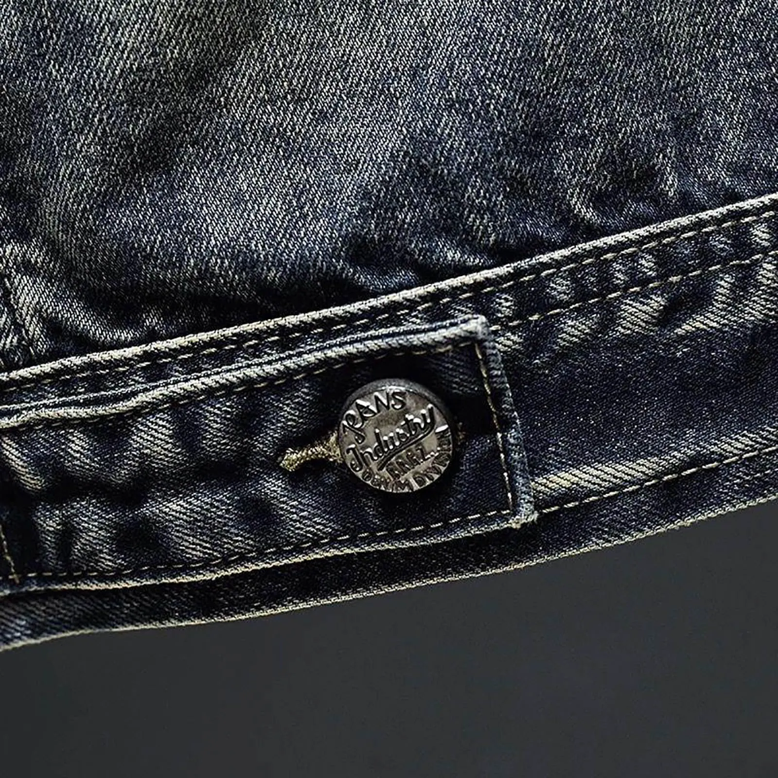Giubbino Jeans Uomo, Giacche Primaverili Uomo, Mezza Stagione Autunnale Primaverile Giubbotto Collo Alto a Zip Giacca Cerniera Lampo Tempo Libero Giacca in Jeans Denim Jacket - immagine 4