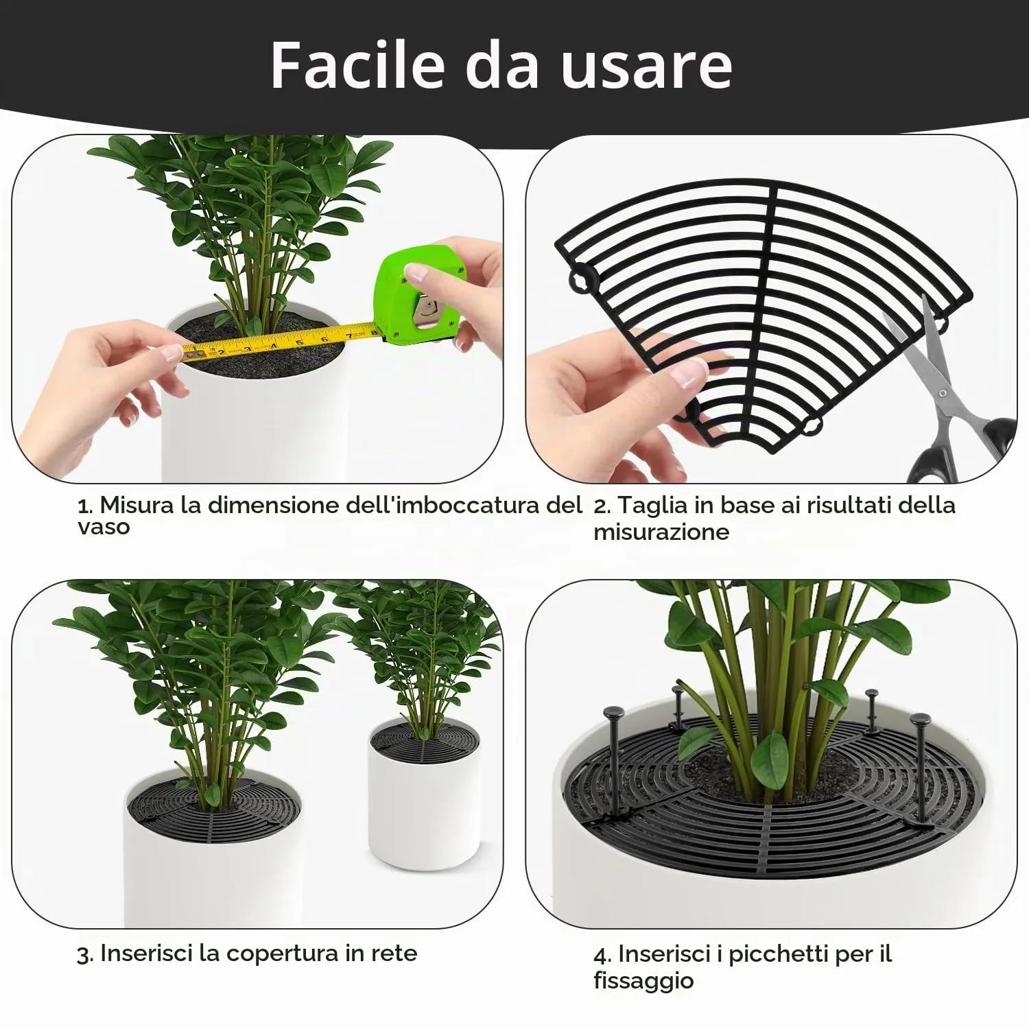 BSTDAYEVER Griglia per Vasi da Fiori Griglia Protezione per Piante 19cm 2Pz - immagine 3