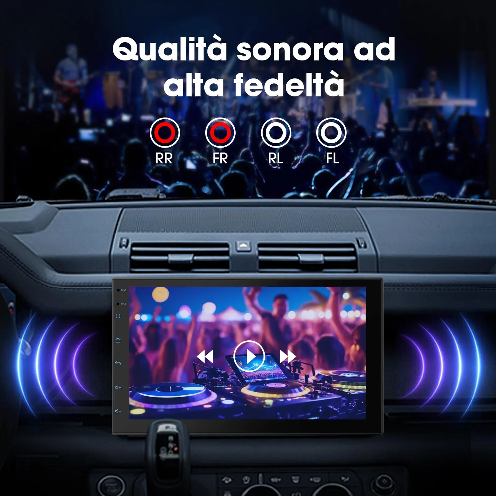 Haudio Autoradio 2 Din da 7 pollici con Wireless CarPlay e Android Auto, Autoradio Touchscreen con Mirror Link, APP,Controllo vocale, Supporto scheda SD/TF, SWC/FM/AM con Telecamera di Backup 2+32GB - immagine 6