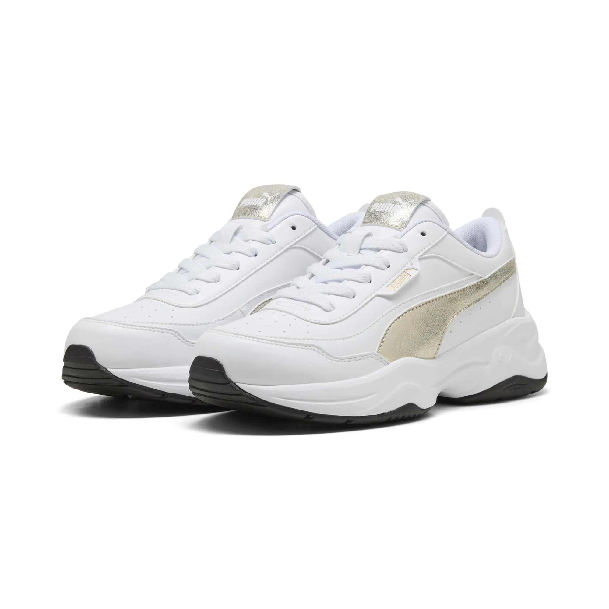 PUMA Cilia Mode Metallic Whisper Sneaker, Bianco Oro Nero, 39, Bianco Oro Nero, 40 EU - immagine 1