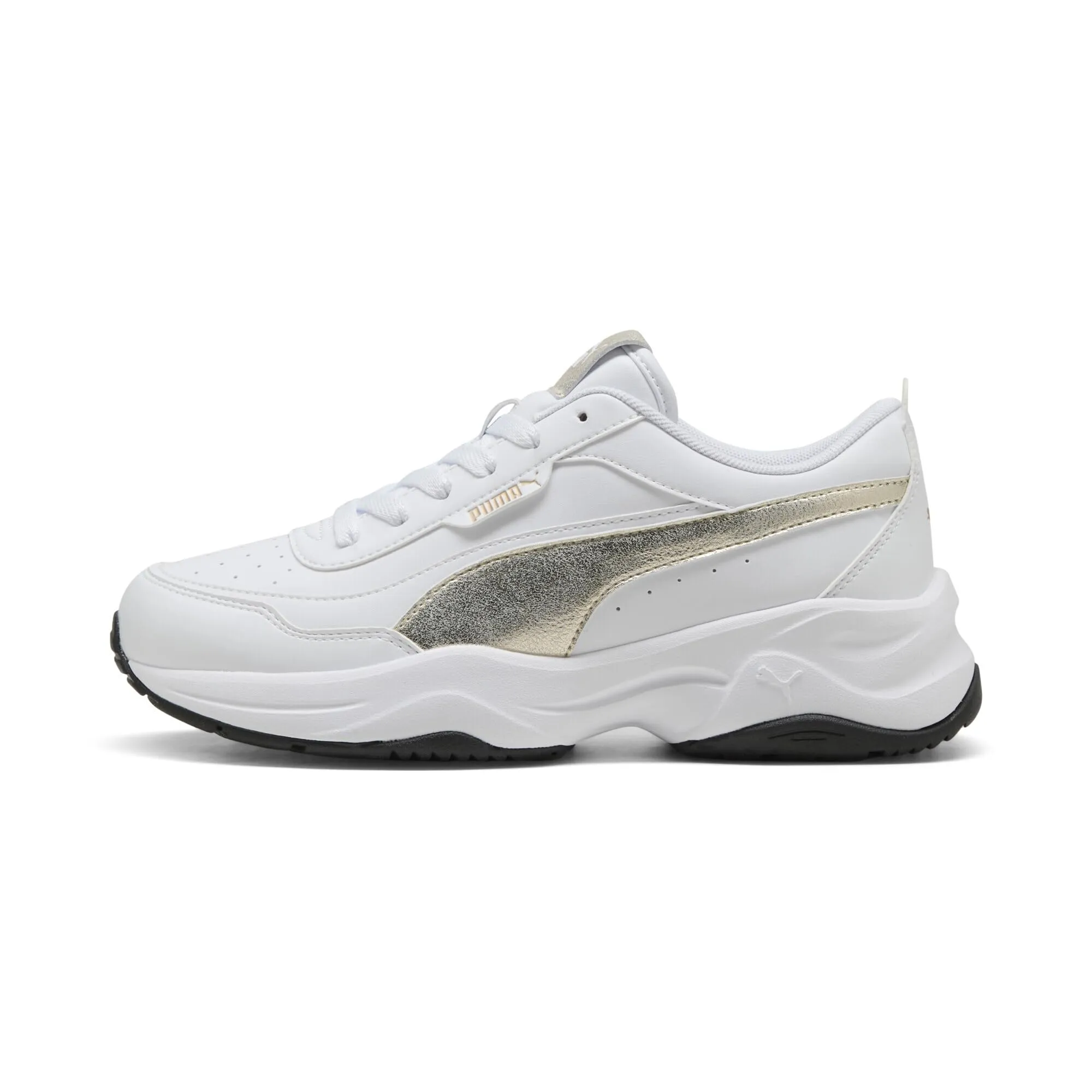PUMA Cilia Mode Metallic Whisper Sneaker, Bianco Oro Nero, 39, Bianco Oro Nero, 40 EU - immagine 3