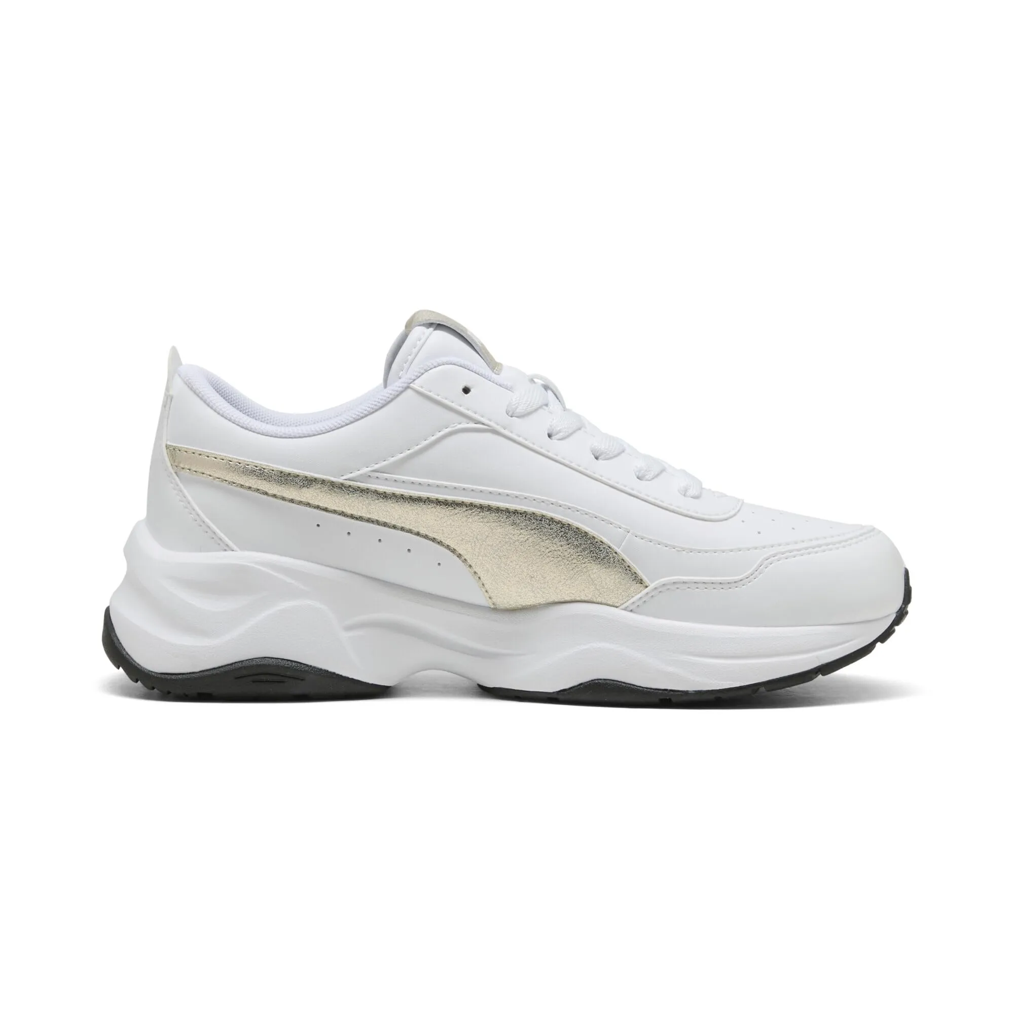 PUMA Cilia Mode Metallic Whisper Sneaker, Bianco Oro Nero, 39, Bianco Oro Nero, 40 EU - immagine 5