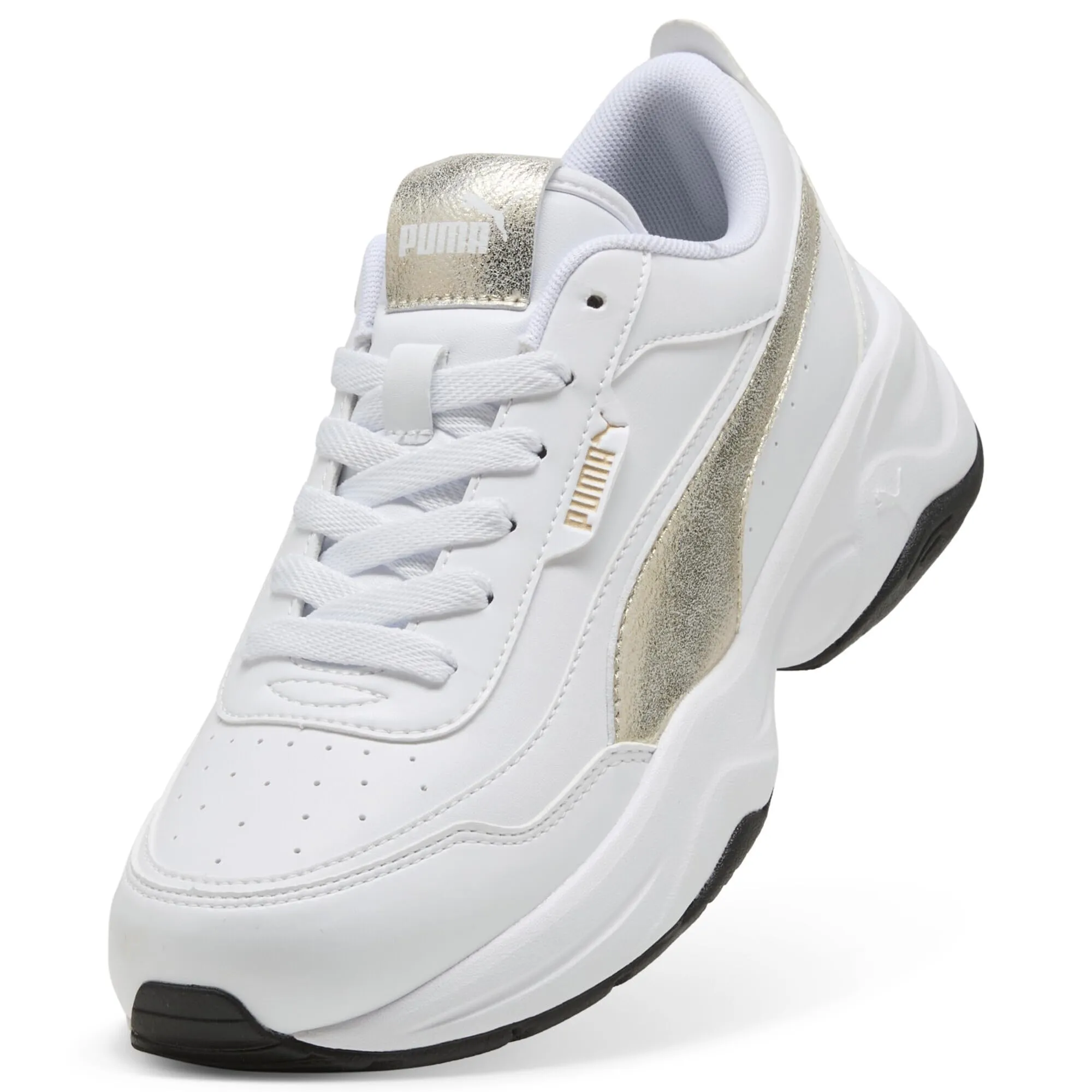PUMA Cilia Mode Metallic Whisper Sneaker, Bianco Oro Nero, 39, Bianco Oro Nero, 40 EU - immagine 6