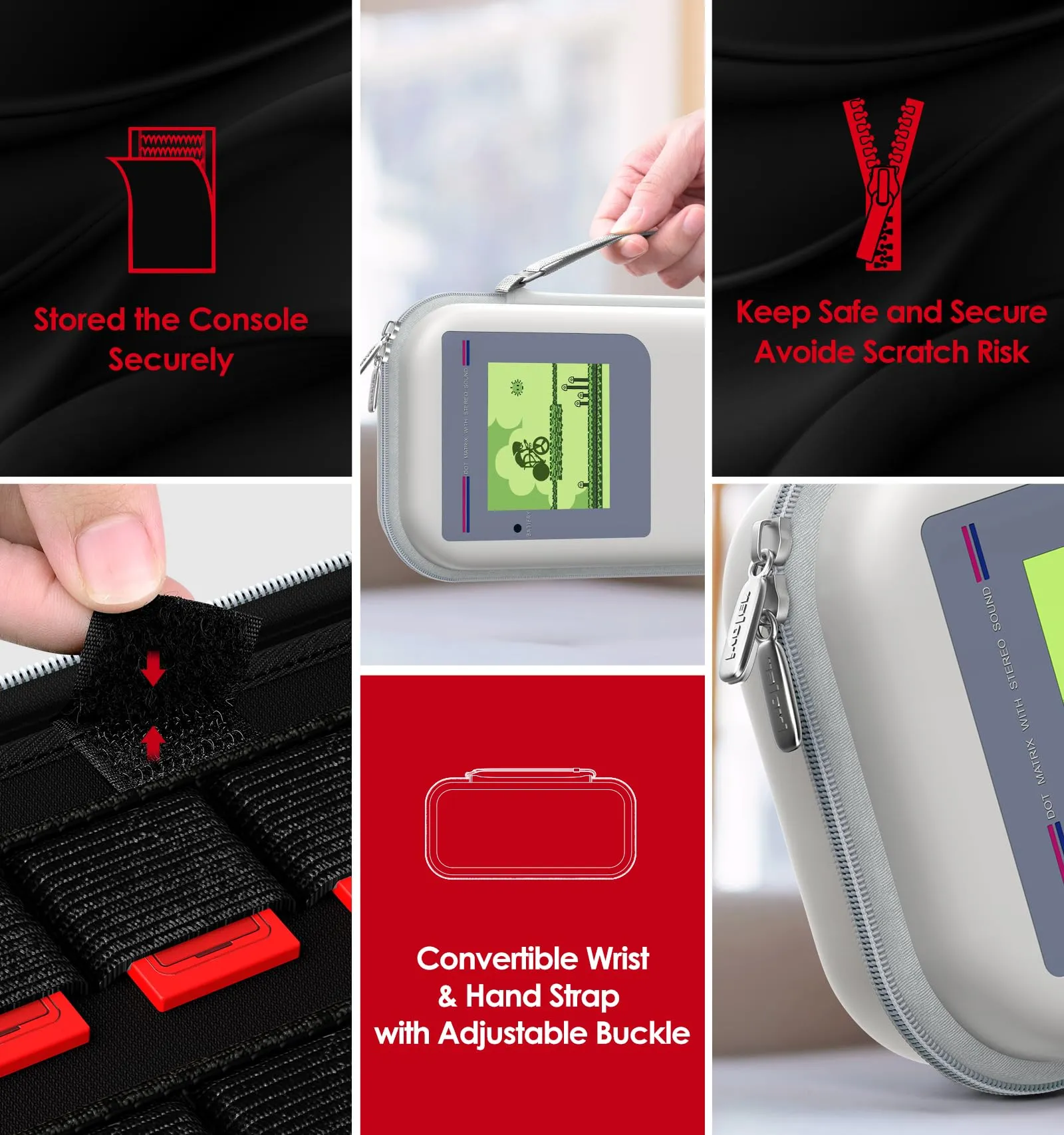 iVoler Custodia Compatibile con Nintendo Switch 2 Modella (2025), Portatile Protettiva Case Rigido da Viaggio per Switch 2 Console Accessori, Custodia con Custodia per 12 Giochi - RetroShell DMG - immagine 6