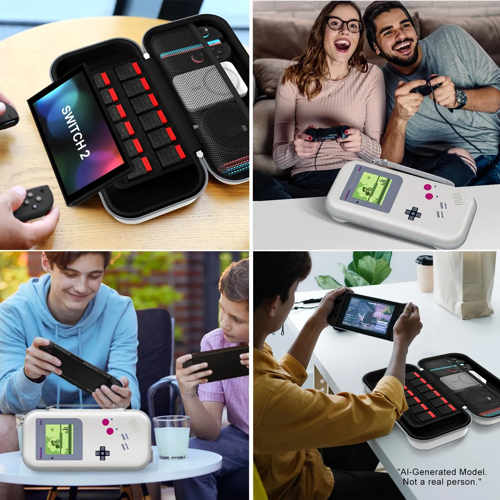 iVoler Custodia Compatibile con Nintendo Switch 2 Modella (2025), Portatile Protettiva Case Rigido da Viaggio per Switch 2 Console Accessori, Custodia con Custodia per 12 Giochi - RetroShell DMG - immagine 7