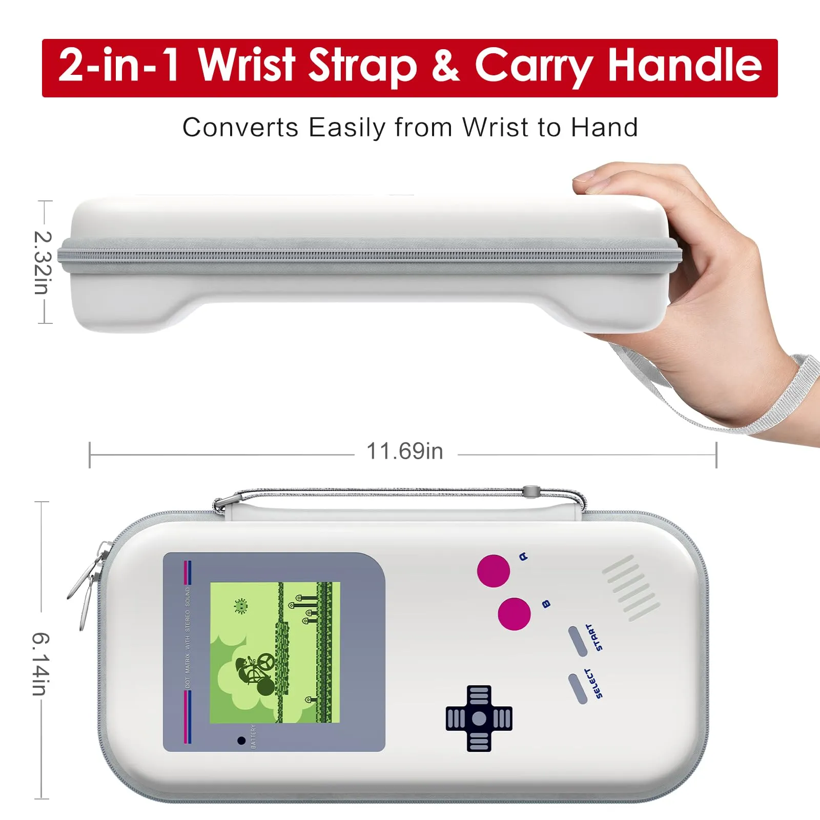 iVoler Custodia Compatibile con Nintendo Switch 2 Modella (2025), Portatile Protettiva Case Rigido da Viaggio per Switch 2 Console Accessori, Custodia con Custodia per 12 Giochi - RetroShell DMG - immagine 8