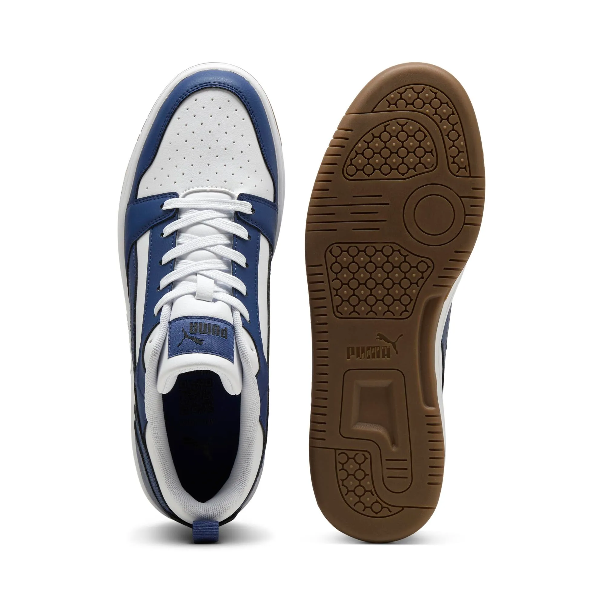 Puma Rebound V6 Low, Sneaker Unisex - Adulto, White Blue Jewel Gum, 42 EU - immagine 4