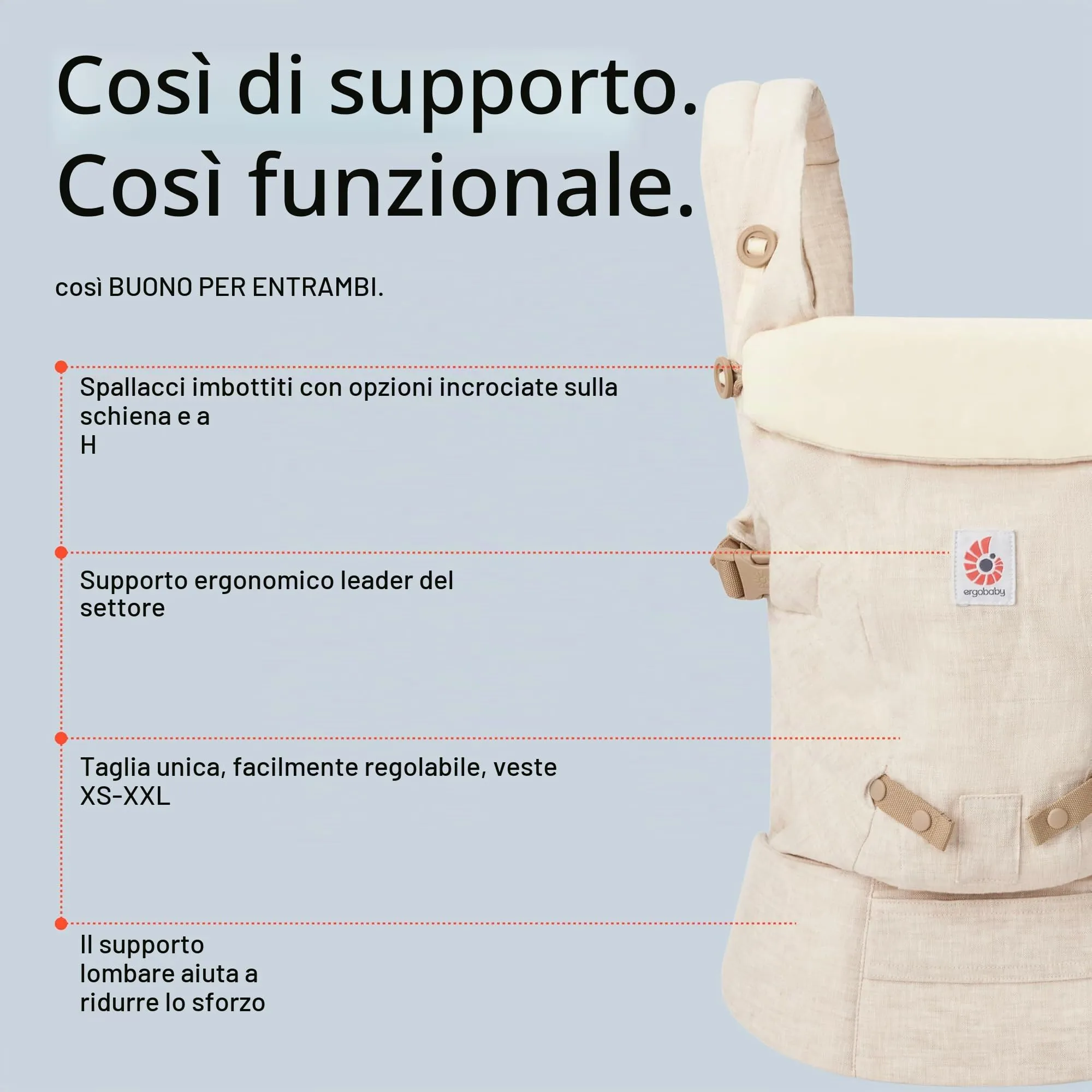 Ergobaby Marsupio Adapt per neonati e bambini 0 a 48 mesi - immagine 3