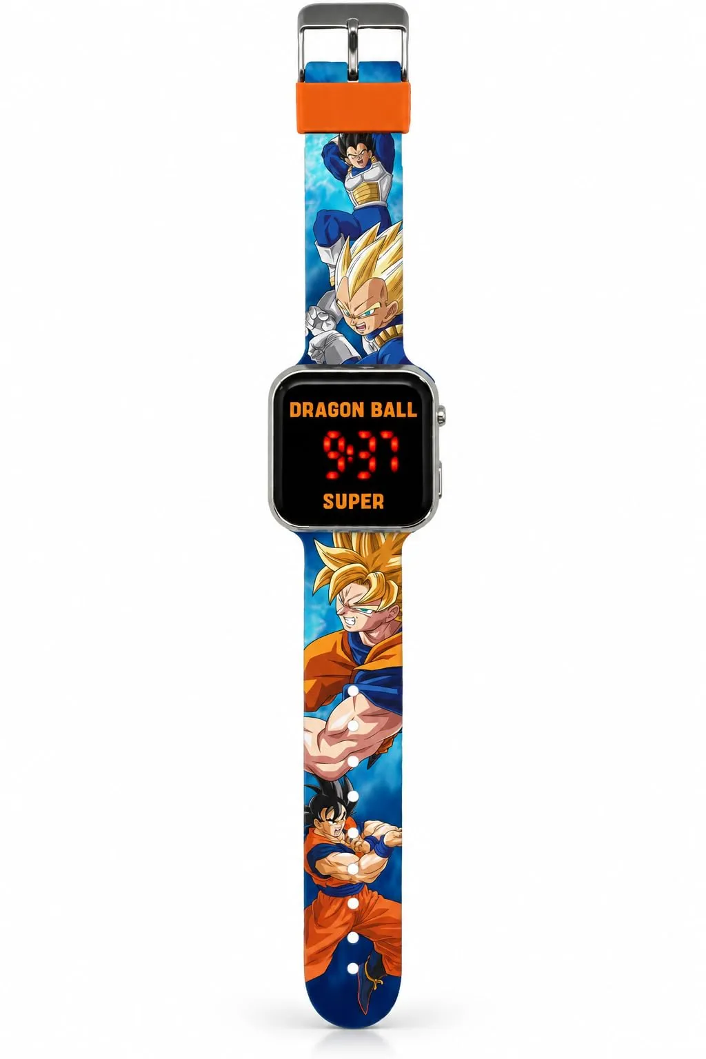 Orologio Dragon Ball Bambino LED Goku e Vegeta, Cinturino Silicone 22 cm - immagine 2