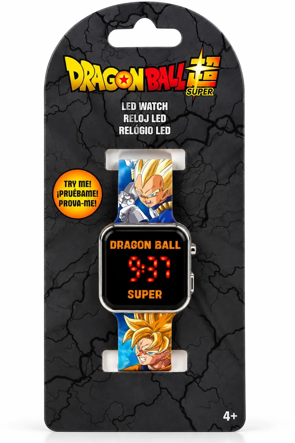 Orologio Dragon Ball Bambino LED Goku e Vegeta, Cinturino Silicone 22 cm - immagine 5