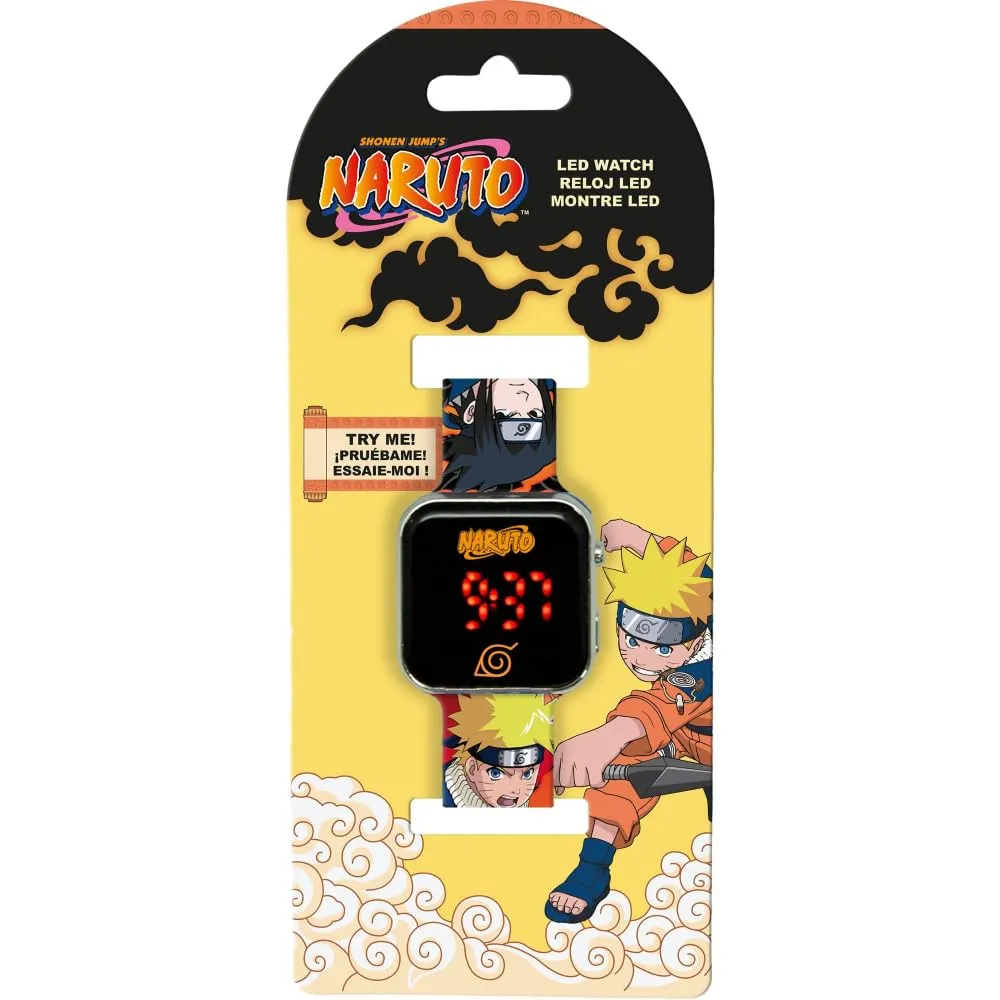 Orologio Naruto Bambino Digitale LED con Sasuke, Cinturino Silicone 22 cm - immagine 5