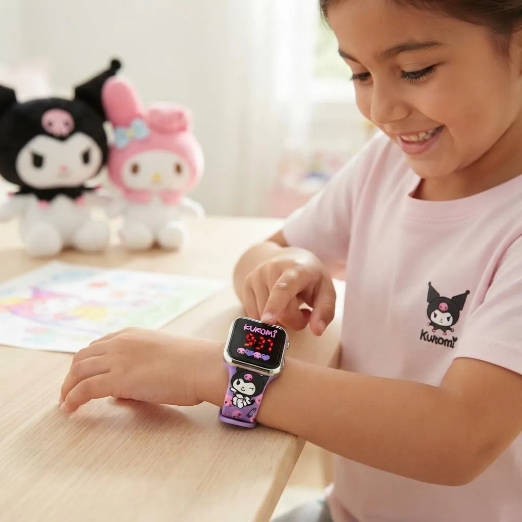 Orologio Kuromi Bambina Digitale LED, Cinturino Silicone Regolabile 22 cm - immagine 3