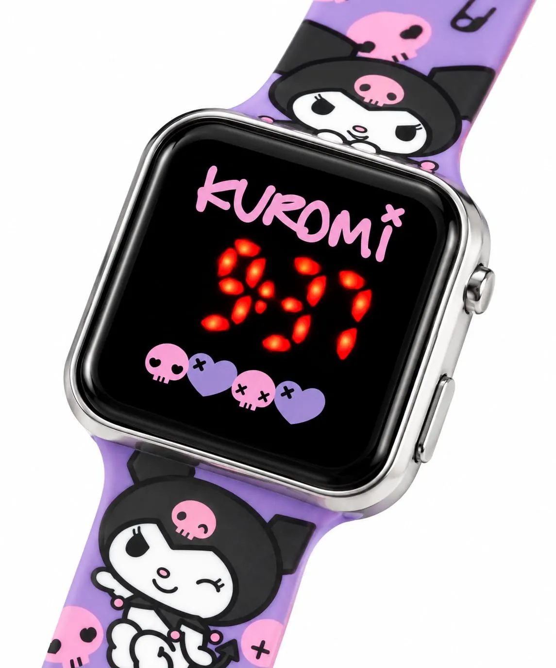 Orologio Kuromi Bambina Digitale LED, Cinturino Silicone Regolabile 22 cm - immagine 4