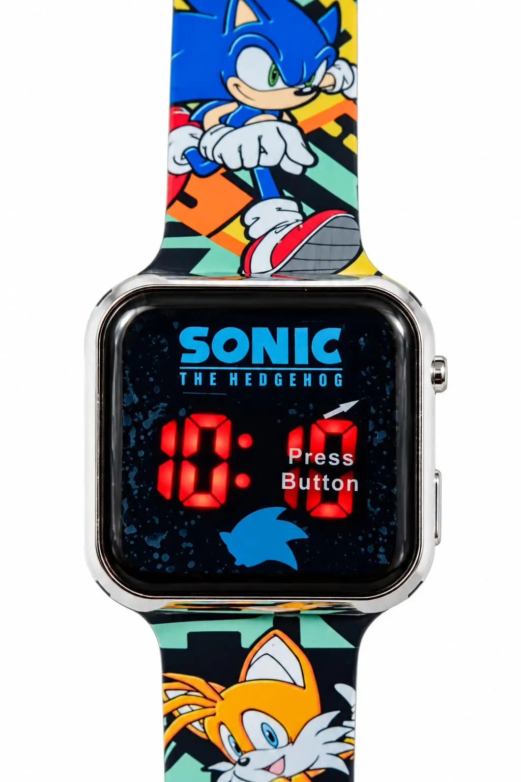Orologio Sonic Bambino LED con Tails e Knuckles, Cinturino Silicone 22 cm - immagine 4