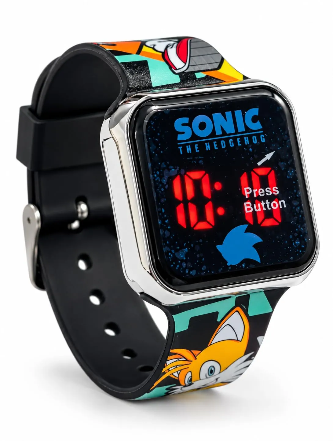 Orologio Sonic Bambino LED con Tails e Knuckles, Cinturino Silicone 22 cm - immagine 5