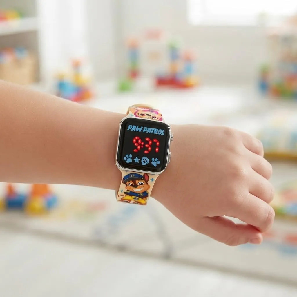 Orologio Paw Patrol Bambino LED Chase Skye, Cinturino Silicone 22 cm - immagine 3