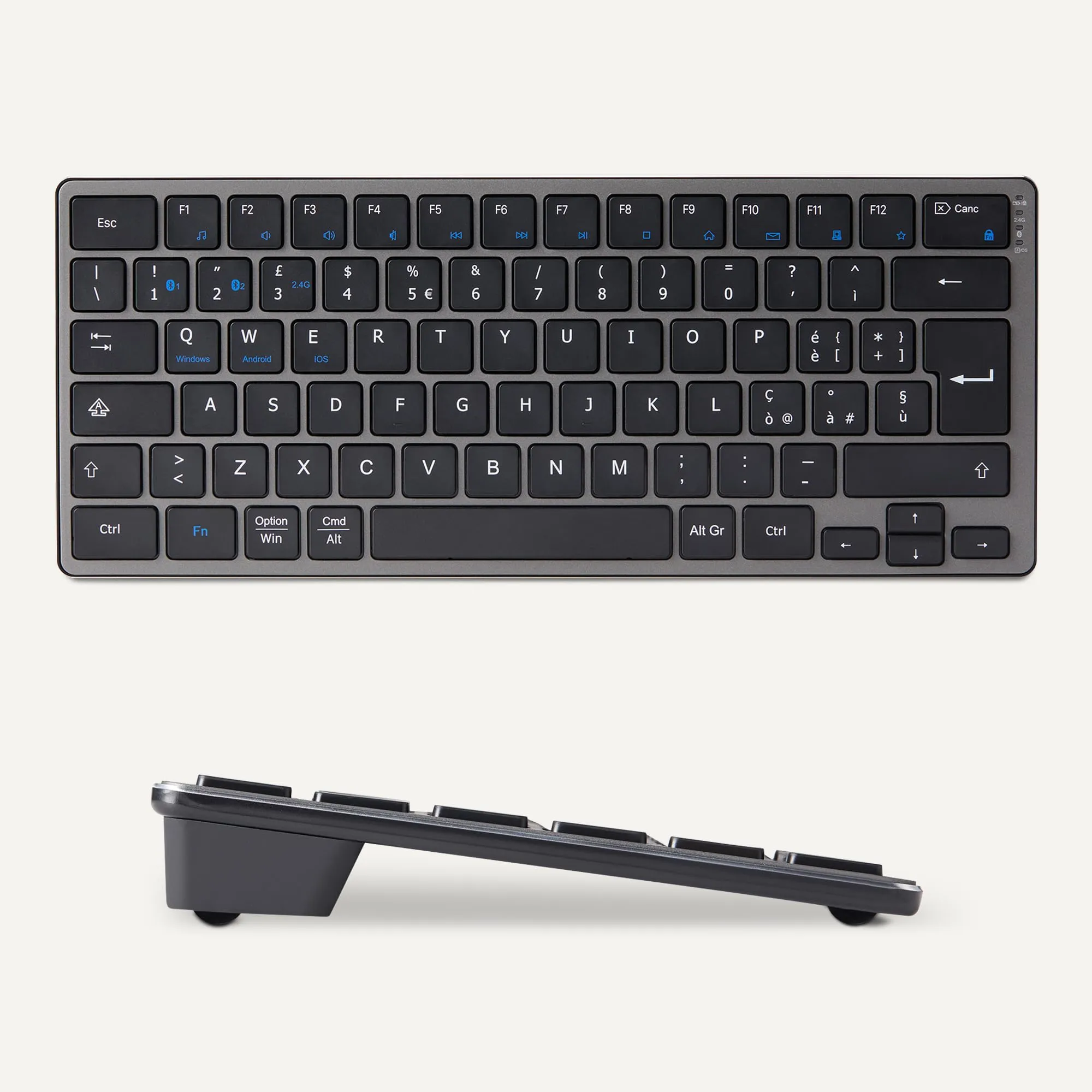 Amazon Basics Tastiera wireless per tablet, portatile, compatibile con PC, MacOS, laptop, smartphone, tablet - immagine 5
