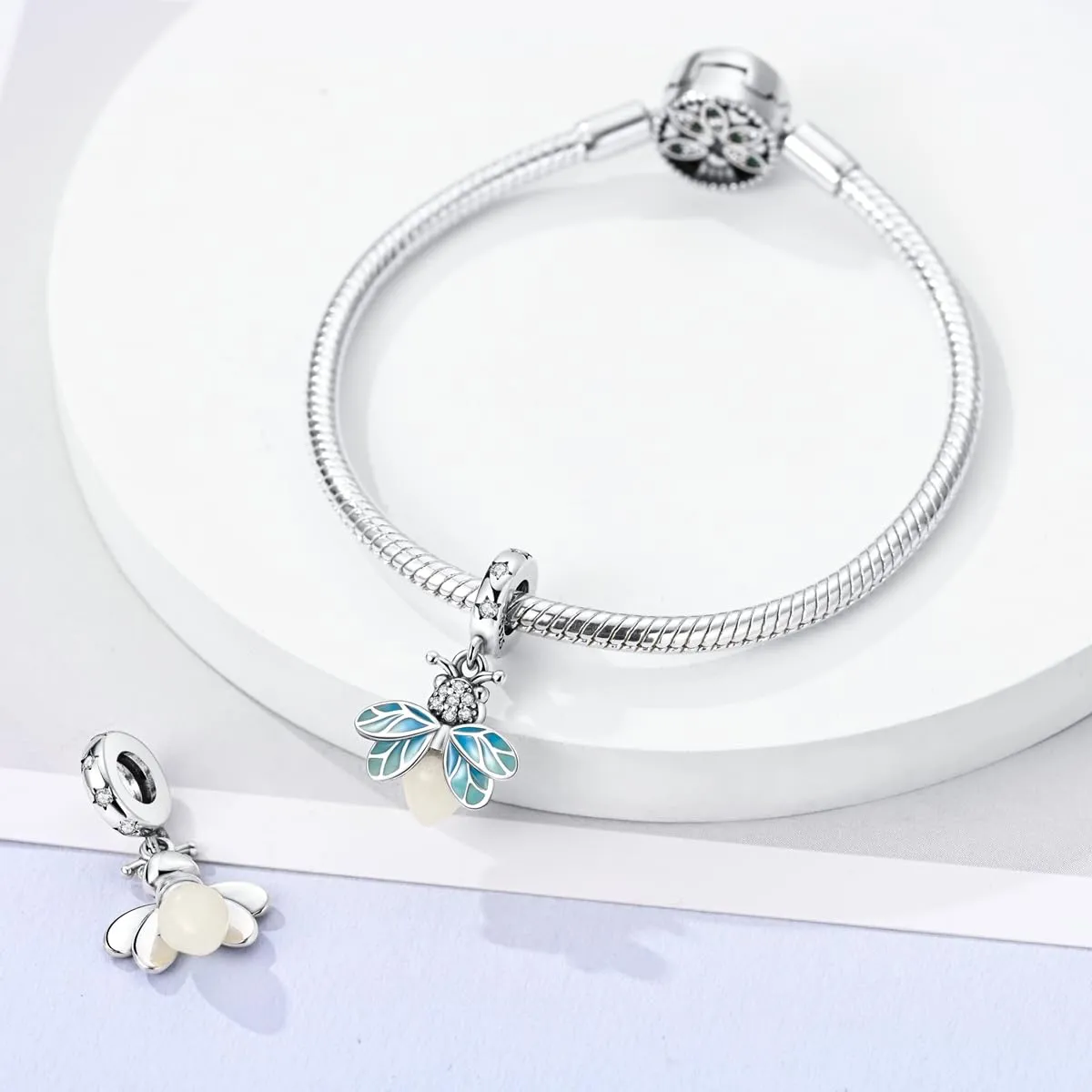 XWN Ciondolo Argento Sterling 925 con Cubic Zirconia Pendenti per Pandora Braccialetti, Compatibile con Braccialetti e Collane europei, perfetto Regali per Moglie e Ragazze - immagine 3