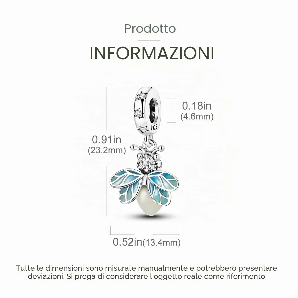XWN Ciondolo Argento Sterling 925 con Cubic Zirconia Pendenti per Pandora Braccialetti, Compatibile con Braccialetti e Collane europei, perfetto Regali per Moglie e Ragazze - immagine 6