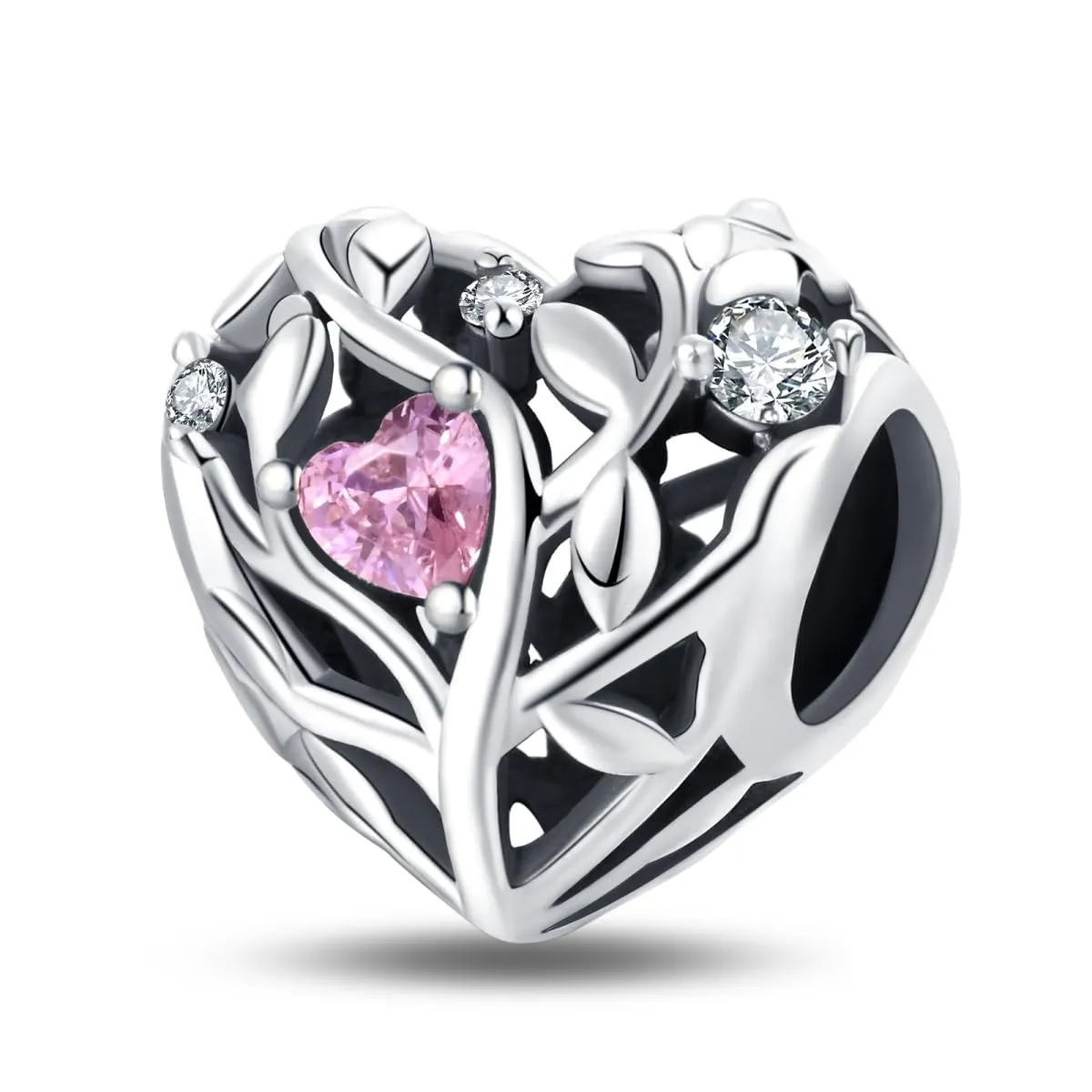 XWN Ciondolo Argento Sterling 925 con Cubic Zirconia Pendenti per Pandora Braccialetti, Compatibile con Braccialetti e Collane europei, perfetto Regali per Moglie e Ragazze - immagine 1