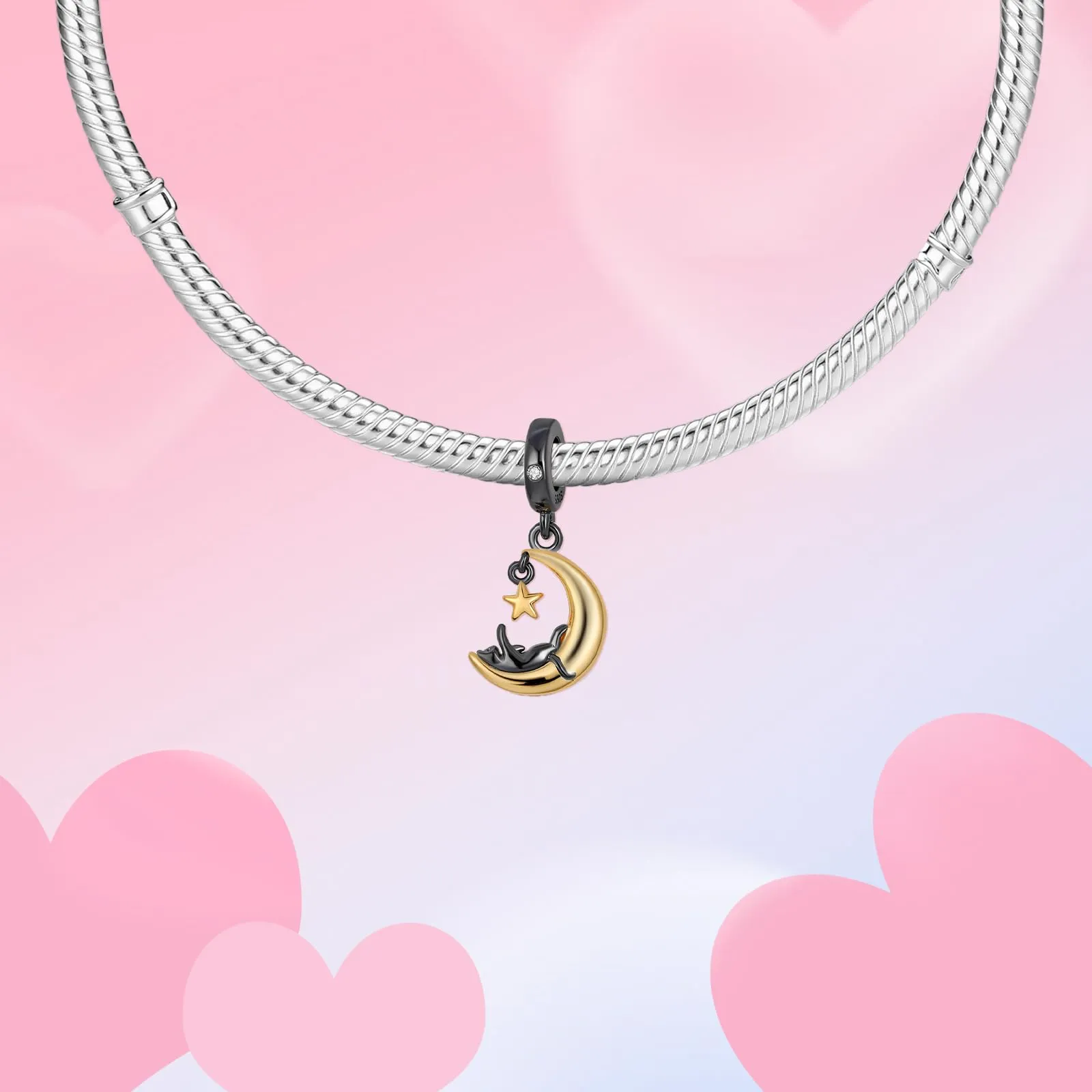 XWN Ciondolo Argento Sterling 925 con Cubic Zirconia Pendenti per Pandora Braccialetti, Compatibile con Braccialetti e Collane europei, perfetto Regali per Moglie e Ragazze - immagine 5