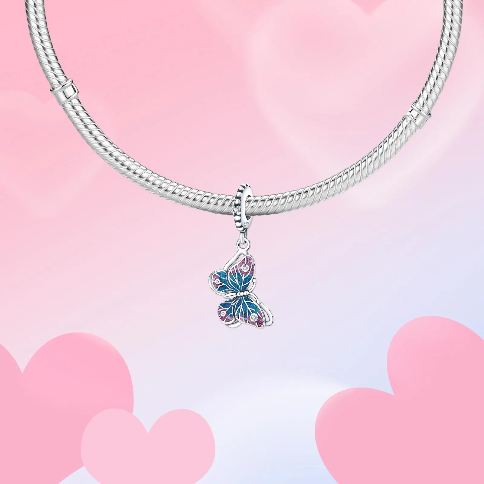 XWN Ciondolo Argento Sterling 925 con Cubic Zirconia Pendenti per Pandora Braccialetti, Compatibile con Braccialetti e Collane europei, perfetto Regali per Moglie e Ragazze - immagine 5