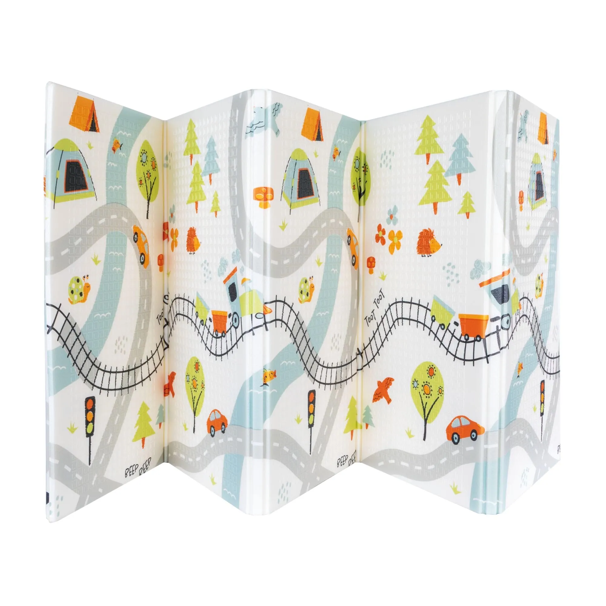 Nuby Tappeto Gioco Bambini Pieghevole Double Face, 150x200cm, 0M+, Strada - immagine 4