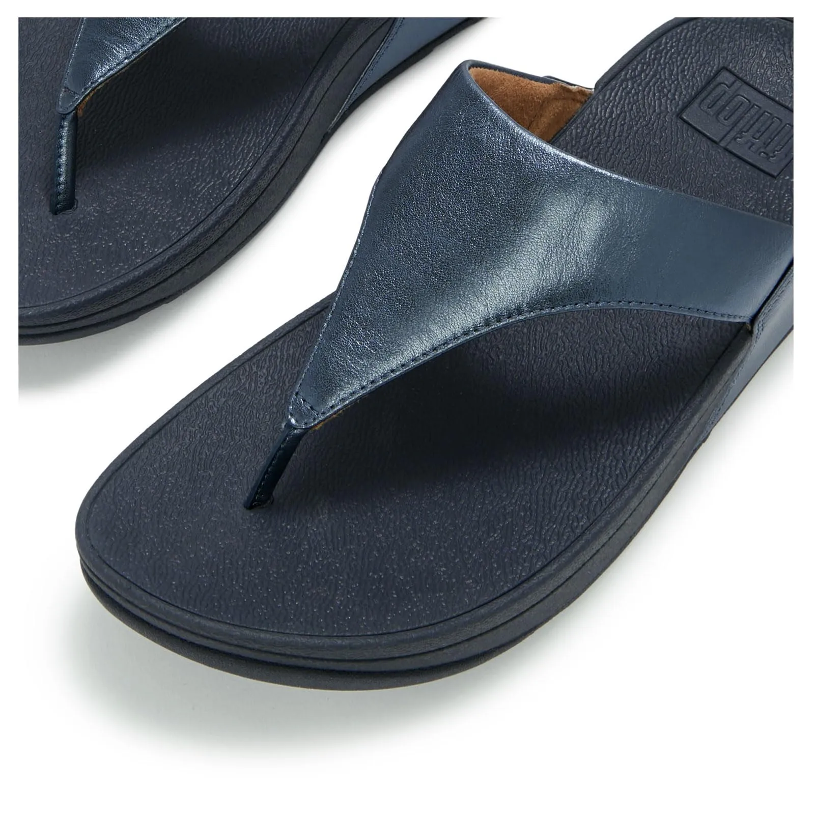 Fitflop Lulu Leather Toepost, Sandali Donna, Blu Cosmico Metallico, 40 EU - immagine 6