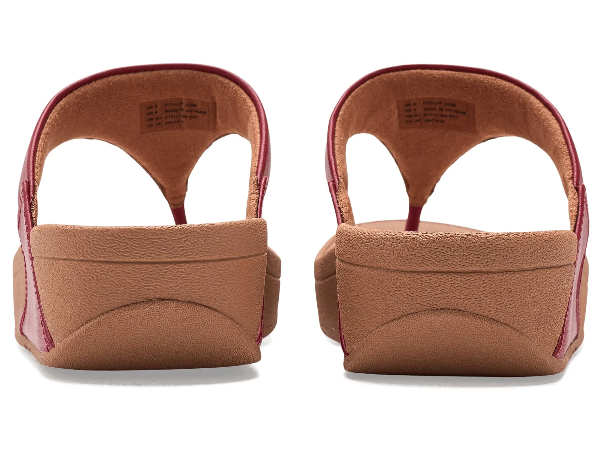Fitflop Lulu Leather Toepost, Sandali Donna, Bacche Bruciate, 41 EU - immagine 7