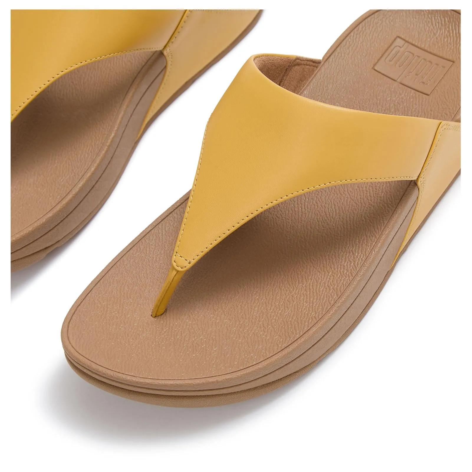Fitflop Lulu Leather Toepost, Sandali Donna, Curcuma, 38 EU - immagine 6